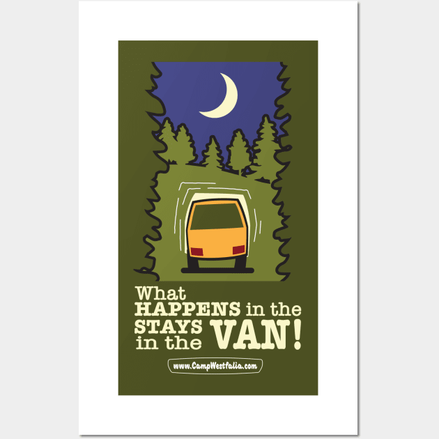 What Happens in the Van ... dark Wall Art by CampWestfalia